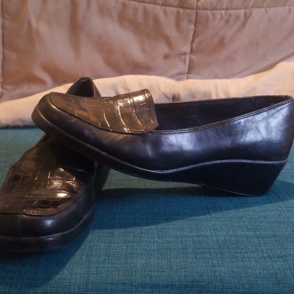 Black loafers